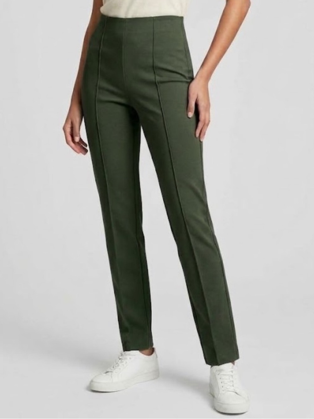 Banana Republic Ponte Pull-On Pants in Green Large NWOT